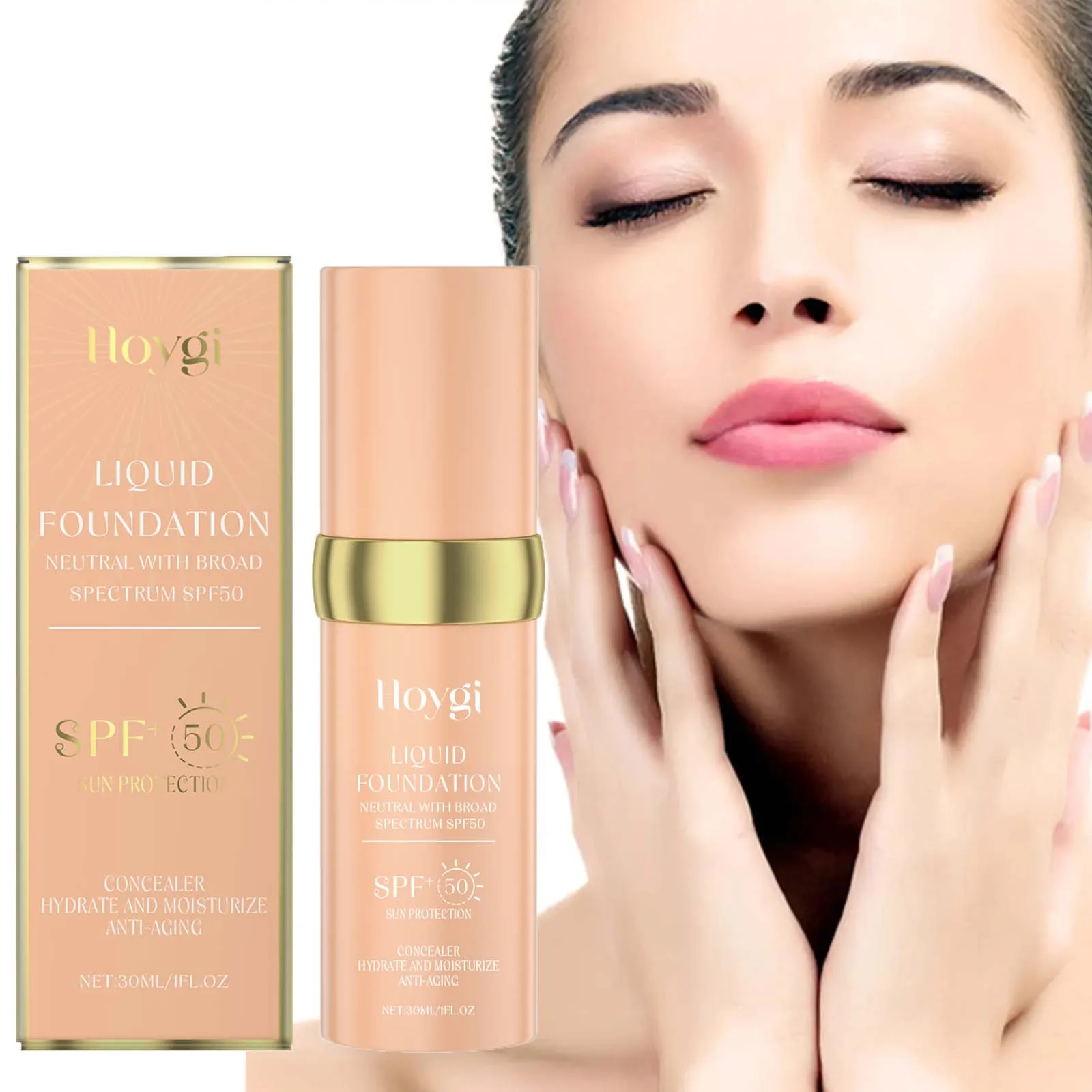 S0a0e2d53c9c44f67b4164d05b5f23fd3h.webp Liquid Face Foundation Spf 50 Temperature Change High Coverage Makeup Base Waterproof Hydrating Foundation Cosmetics Makeup - Image 1