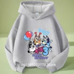 Kids Bluey Hooded Sweatshirt Fall Winter Warm Soft Pullover Comfortable Playwear for Boys Girls - Image 10