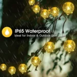 Solar String Lights Outdoor 200 Led Crystal Globe Lights Waterproof Solar Festoon Fairy Light for Garden Christmas Outdoor Decor - Image 4