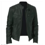2023 Fashion Mens Leather Jacket Slim Fit Stand Collar PU Jacket Male Anti-wind Motorcycle Lapel Diagonal Zipper Jackets Men - Image 11