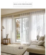 Custom Size White Sheer Curtains For Living Room Window Transparent Tulle Curtain Wedding Drapes Home Decor