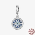 925 Sterling Silver Hamsa Hand Cross Dangle Charms Fit Original Bracelet Beads Faith Jewel plata de leyry DIY Easter Gift