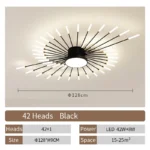 Creative Fan Shaped LED Ceiling Lamp Modern Living Room Light Home Decor Dining Bedroom Kids Room Interior Ceiling Pendant Lamp - Image 7