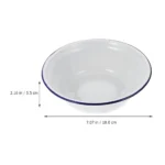 Mixing Serving Bowl Food Storage Enamelware Retro Enamel Basin Household Enamelware Kitchen Soup Holder Lard Basin Enamel Bowl - Image 2