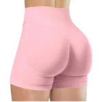Summer High Waisted Yoga Shorts Fashionable and Sexy Running Fitness Pants Solid Color Yoga Leggings - Image 11