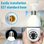 2Pc Ease Life APP-Light Bulb Security Cameras Outdoor Wireless WiFi Camera 5GHz, 360 Degree, E27 Light Socket Screw In Securi - Image 3