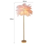 Modern Nordic Ostrich Feather Floor Lamp, Living Room, Dining Bedroom, Study Desk Interior Decoration LED Lighting - Image 13