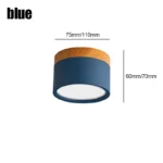 Macaroon LED Downlight  5W 7W 9W12W15W Nordic wood modern Led surface mounted ceiling light spotlight interior decoration light - Image 10