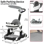 2025 Multifunctional Baby Walker With Sunshade and Seat Kids Anti-Rollover Adjustable Music Stroller Mother Baby Supplies Toys - Image 9