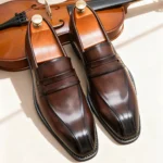 Men's Formal Leather Shoes British Style Oxford Slip On Loafers Breathable Non-Slip Business Dress Wedding Office Daily Commute - Image 3
