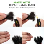 Loc Extensions Human Hair 0.8 cm Width 10 Inch 30 Strands Dreadlock Extensions Real Human Hair 100% Handmade Permanent Natural - Image 5