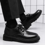 Business Office Formal Wear Casual Lace Up Men's Shoes Spring and Autumn Fashion New Breathable Anti Slip Men's Shoes 2026 - Image 2