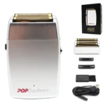 11000 RPM POP Barbers P620 Professional Electric Men’s Beard Trimmer Double Foil Shaver Electric Shaver USB Hair Cutting Machine