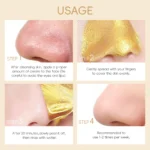 LAIKOU 24K Gold Snail Peel-Off Mask 3PCS Deep Cleansing Pore Tightening Blackhead Removal Detoxifying Facial Treatment 50g - Image 6