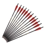 12 PCS Mixed Carbon Arrow Arrows 13 16 18 20 22 inches Spine400 For Hunting Shooting Archery Equipment for Adults Bow Arrows