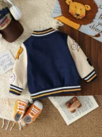 Baseball Fashion Jackets Baby Boys Embroidered Cardigan Autumn Spring Casual Outwears Trends Sweatshirt Coats For 1-3Y - Image 2