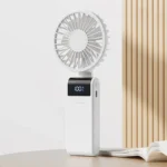 Handheld Mini Fan 1800mAh Foldable Portable Desk Outdoor Neck Hanging 5 Speed USB Rechargeable Fan Phone Stand Display Screen - Image 7