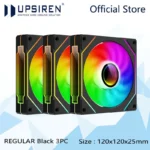 UPSIREN UF-1 PRISM 4 PRO Computer Chassis Fan 12cm ARGB 4 Pin PWM Quiet Cooling Fan 12V Large Air Volume 45.2CFM/600-1500RPM - Image 16
