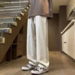 Casual Trousers for Men's Summer New Ice Silk Trendy Sports Loose Straight Tube for Men - Image 3