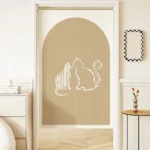 VIKAMA Cat-Motif Door Curtain Bedroom & Kitchen Room Divider Bathroom Entrance Half-Curtain Home Decor - Image 12