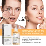 Acne-fighting 7% Glycolic Acid Toner for pimples, lifting, firming, anti-wrinkle, and brightening facial care – Fruit Acid Toner