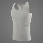 1/3 Piece Men's Four Season Solid Color Plus Size Vest Comfortable Pure Cotton Youth Sports And Fitness Top Middle-aged Base T - Image 4