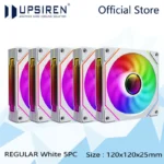 UPSIREN UF-1 PRISM 4 PRO Computer Chassis Fan 12cm ARGB 4 Pin PWM Quiet Cooling Fan 12V Large Air Volume 45.2CFM/600-1500RPM - Image 7