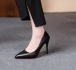 Sexy Red Bottom Women High Heels Classic Ladies Pumps Autumn Leather Dress Heel Shoes for Women