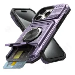 Military quality Case For iPhone 11 13 14 15 16 Pro Max Magnetic Rotated Ring Kickstand Heavy Duty Drop Protection Wallet Cover