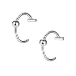 2PCS Trendy 10mm Stainless Steel Punk Clip on Fake Piercing Nose Wrap Lip Rings Unisex Nose Ring Women Men Tusk Body Jewelry - Image 19
