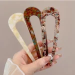 U-Shaped Hair Fork Fashion Tortoiseshell Acetate Hairpin Women Geometric Headwear Hair Sticks Girls New Hair Clips Accessories - Image 28