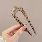 U-Shaped Hair Fork Fashion Tortoiseshell Acetate Hairpin Women Geometric Headwear Hair Sticks Girls New Hair Clips Accessories - Image 19