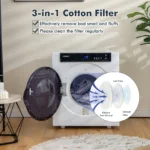 1400W Electric Tumble Compact Laundry Dryer Stainless Steel Tub 8.8lbs /2.6cu.ft - Image 6