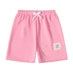 1/3/6 Pcs Children's Solid Color Drawstring Strap Shorts Boy Casual Fashion Pants Girl Joker Comfortable Elastic Waist Pants - Image 6