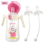 Clamshell Baby Feeding Bottle Silicone Straw Spill-Proof Leak-Resistant Toddler Training Drinking Water Sippy Cup - Image 13