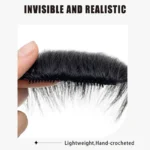 Clips in Hair Bang Cover High Forehead Real Hair Bangs for Mens 100% Human Hair Bangs Fringe Extension for Volume - Image 6