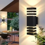 Modern Outdoor Decor Wall Light E27 Bulbs Waterproof Square Wall Lamp LED Home External Street Decoration Lighting Facade Lamps - Image 2