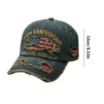 New USA 250th Anniversary Commemorative Baseball Cap, Unisex Vintage Washed Cotton Snapback with Sun Protection Adjustable Strap - Image 5