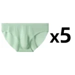 5 PCS/Lot Men's Summer Ice Silk Briefs Transparent Sexy Quick-drying Trendy Breathable Underwear Ultra-thin Seamless Panties - Image 13