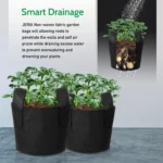 24-Pack 10 Gallon Nonwoven Grow Bags with Handles and Plant Labels, Heavy Duty Fabric Pots for Gardening - Image 6