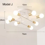 Nordic Minimalist Pendant Light Ceiling Lamp LED Chandelier Suitable for Bedrooms Living Rooms Black Gold Lighting Decoration - Image 10