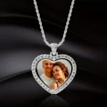 Customized Two Photo Luxury Necklace, Suitable for Both Men and Women To Wear Gift for Parents Husband Boyfriend and Girlfriend - Image 4