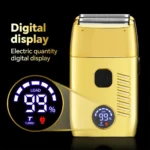 Electric shaver with Double Foil and digital display, Handheld Electric Razor for Travel, Portable Cordless Close Face Shaver - Image 5