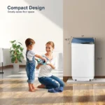 Compact 7.7lbs Portable Laundry Washer and Spin Dryer Combo with 6 Programs, Built-in Light, Ideal for Camping, RVs, Dorms, Blue - Image 3
