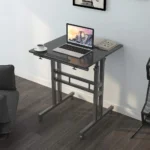 Mobile Standing Desk Stand Up Rolling Desk, Stand Sit Computer Desk Adjustable Standing Desk 23.6inches Table, Customized - Image 4