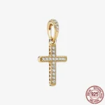 925 Sterling Silver Hamsa Hand Cross Dangle Charms Fit Original Bracelet Beads Faith Jewel plata de leyry DIY Easter Gift