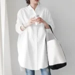 Long Sleeve Women’s Shirt Lazy Design Sense Fashionable Midi New Style Button up Casual Office Wear