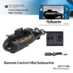 Mini Remote Control Submarine Toy, Light Up Nuclear Submarine Model, Electric RC Boat Educational Toy for Kids