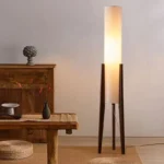 Nordic Retro Wabi Sabi Solid Wood Floor Lamp Study Hotel Art Decorative Corner Standing Lamp Living Room Bedroom Cafe E27 Lamp - Image 4