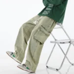 Men Cargo Jeans Baggy American High Street Y2K Multi-pocket